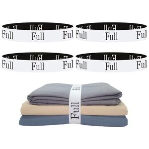 Bed Sheet Organizer Stretch Bands for Storage get 2 packs 4 Bands each Full pack